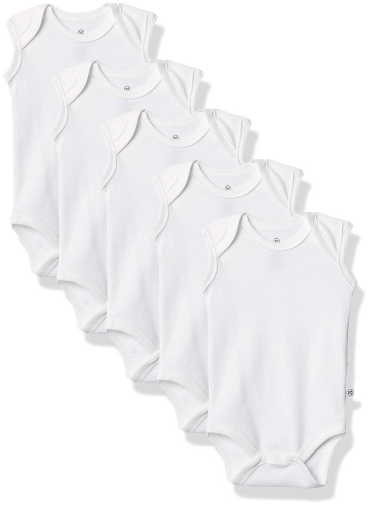 Unisex-baby Sleeveless Bodysuits -piece 100% Organic Cotton for Baby Boys, Gi...