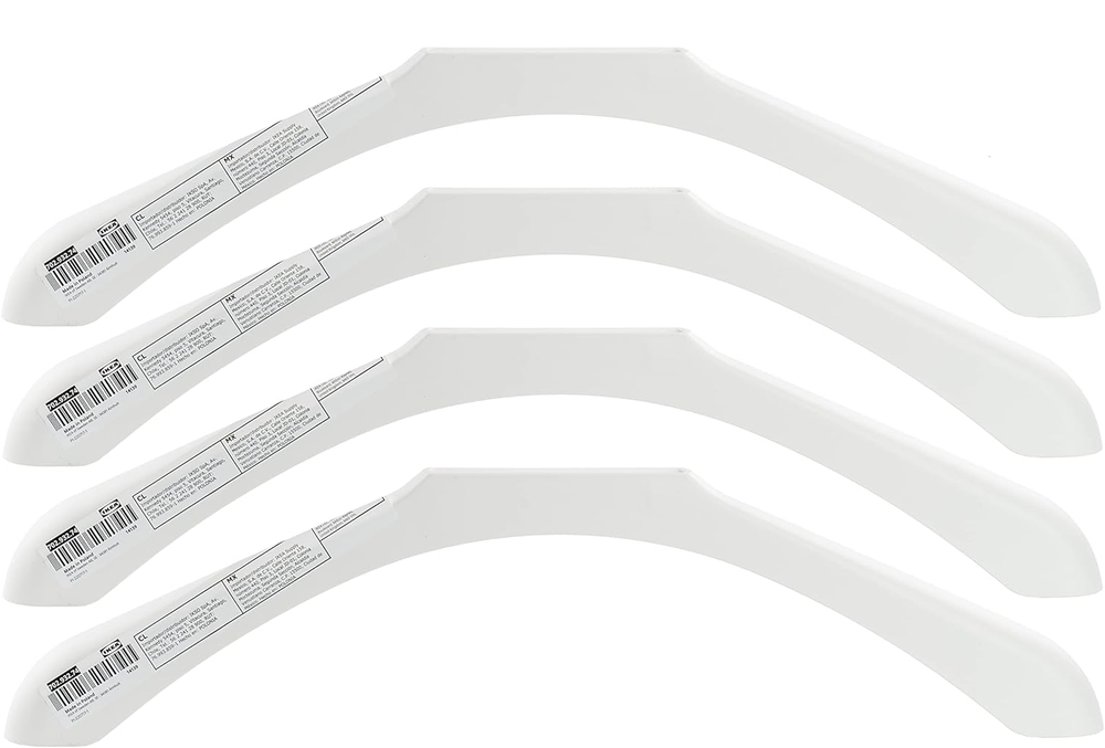 4-Pack White Anti-Slip Shoulder Shapers for Coat & Jacket Hangers
