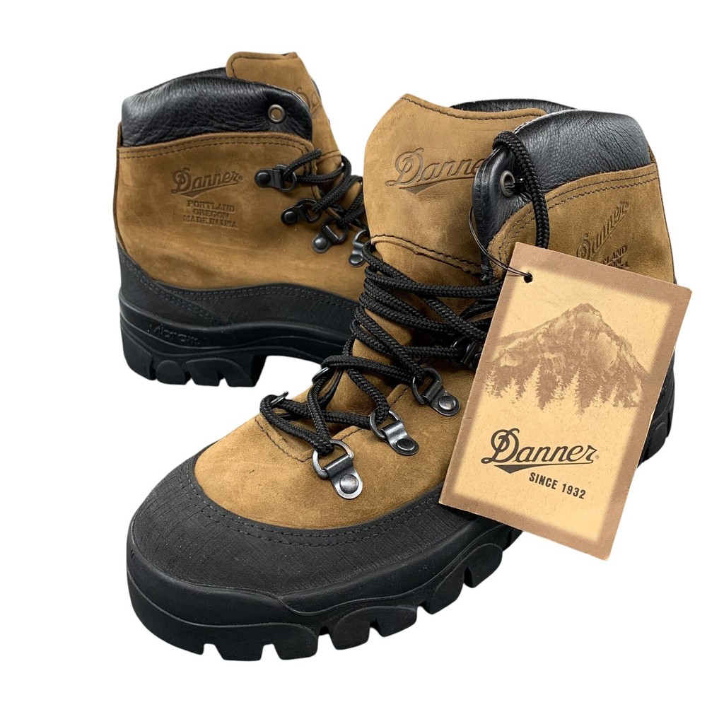 Danner Men Size 7 Combat Hiker Boots Brown Leather Made in USA Gorpcore Style