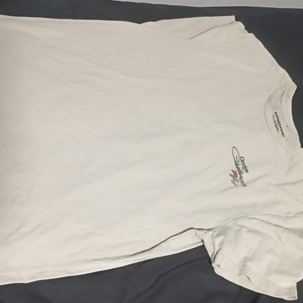 Dodge Men's White Challenger R/T 1970 Graphic Logo Crew Neck T-Shirt Size L