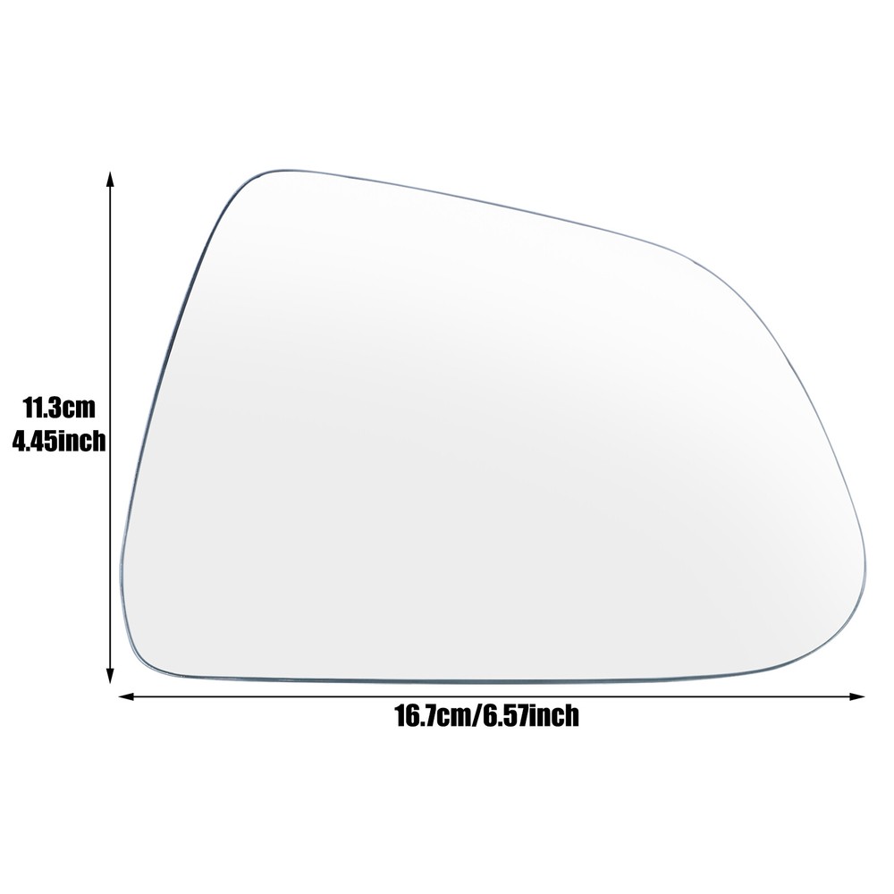 For Tesla Model 3  2017-2024 Right Side Heated White Mirror Glass Anti-Glare