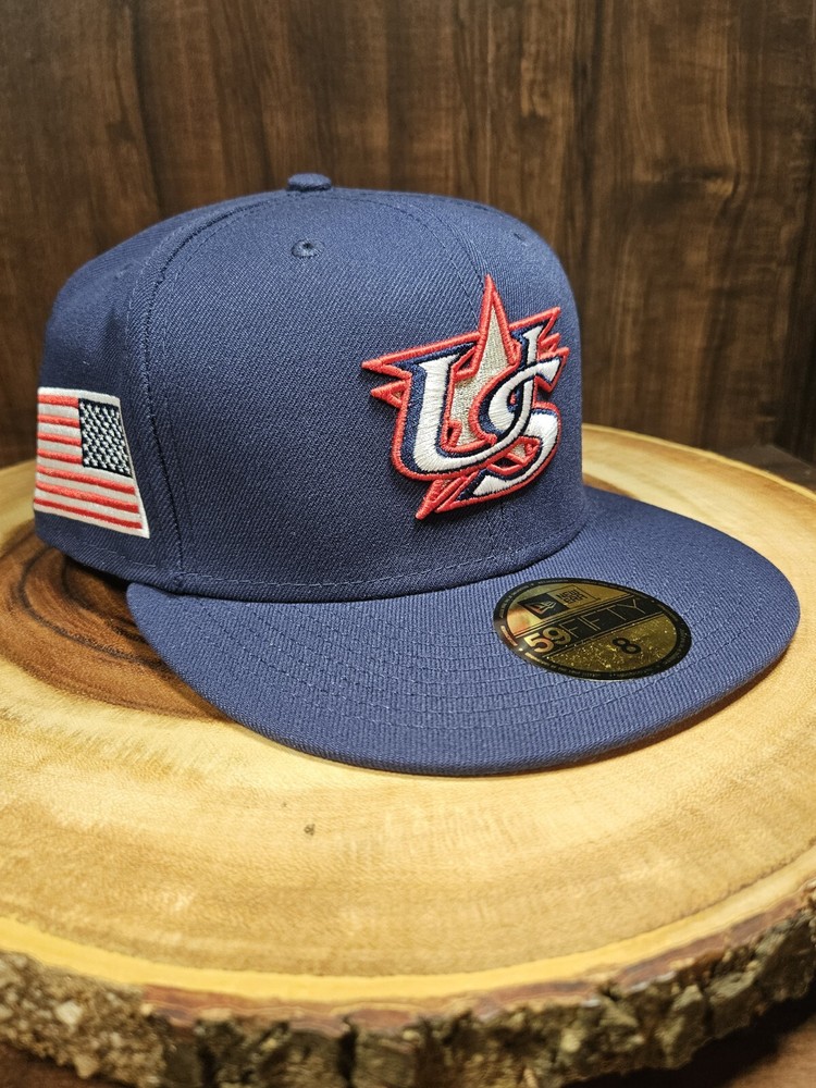 Team USA World Baseball Classic New Era 59Fifty Fitted Cap Size 8 US Flag Design
