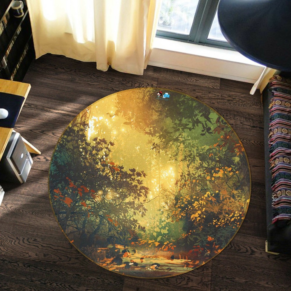 3D Woods And Trees Painting NAO10474 Game Rug Mat Elegant Photo Carpet Mat Fay