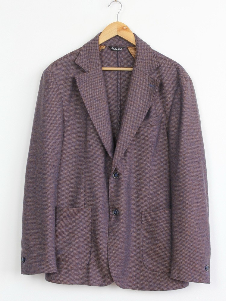 Luigi Fusaro Men’s Cashmere Wool Blazer Jacket, Size 54