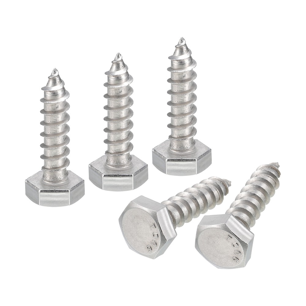 Hex Head Lag Screws Bolts, 20pcs 1/4