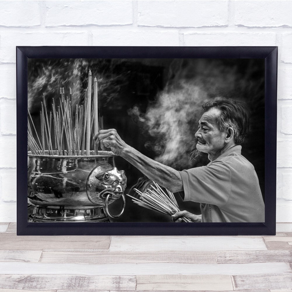 After Prayed Bandung Indonesia Man Wall Art Print