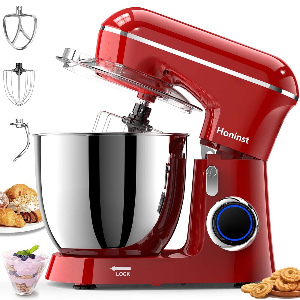 6.5 QT Tilt-Head Stand Mixer with 10+ Speeds and Lightweight Design