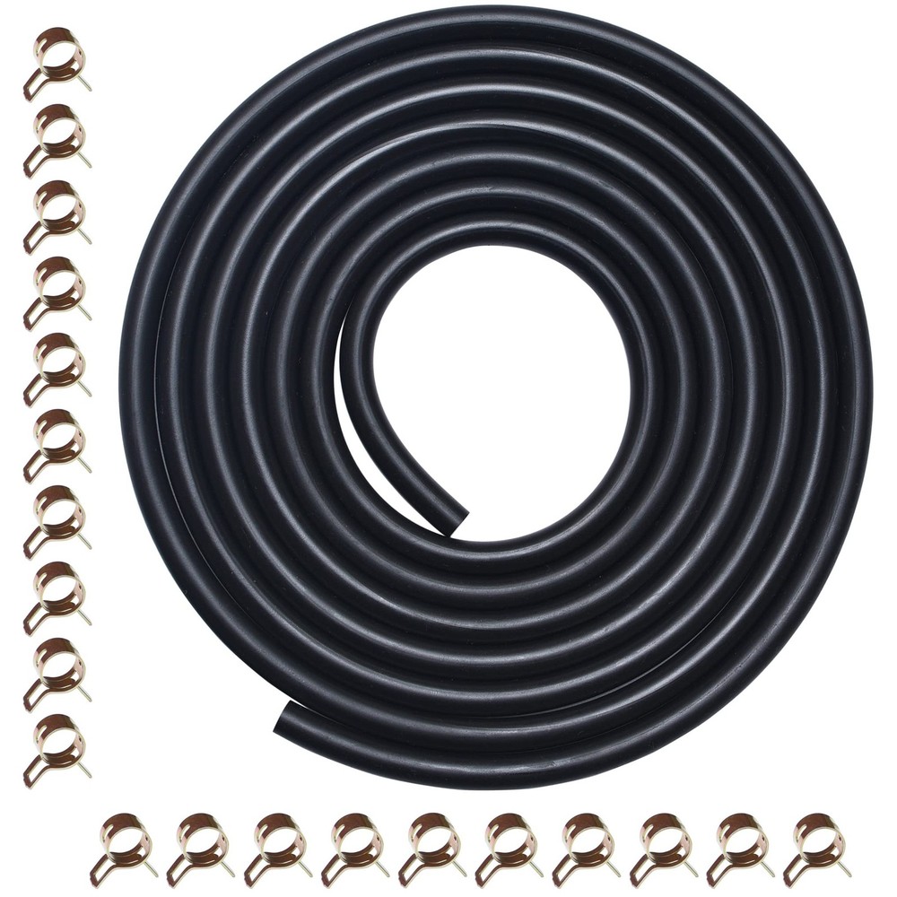 10 Feet 3/16 Inch ID Fuel Line with 20pcs Hose Clamps for Kawasaki