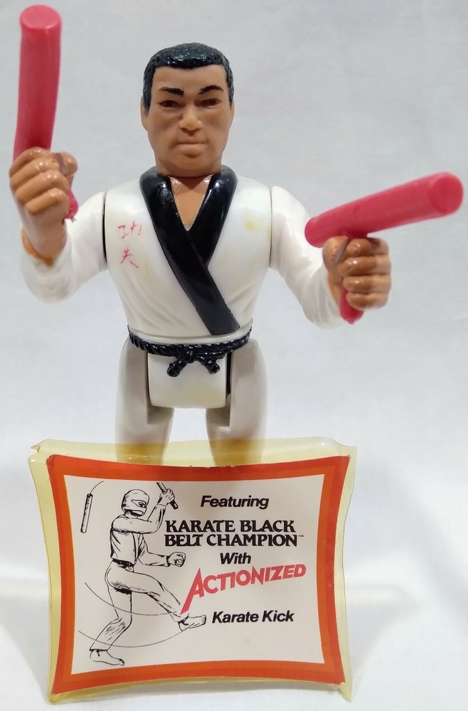 1984 Remco Secret of the Ninja Karate Black Belt Champion Action Figure with Weapons