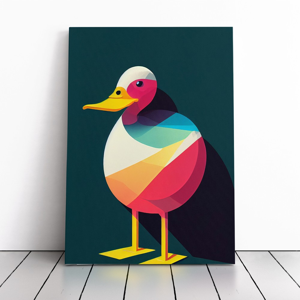 Duck Modern Pop Art Canvas Wall Art Print Framed Picture Home Decor Living Room