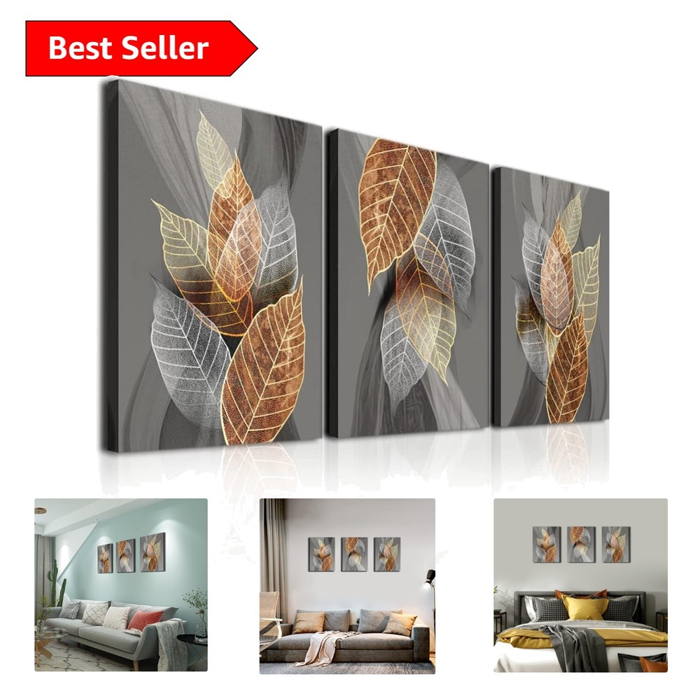 Gallery Wrapped 3-Piece Abstract Canvas Art - Decorative Wall Set 20
