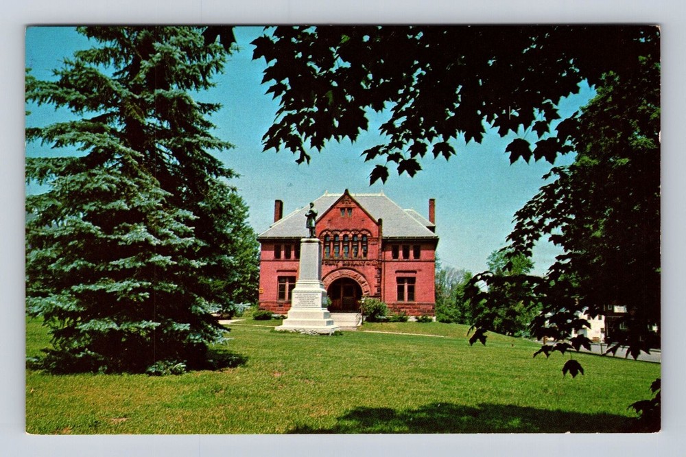 Jaffrey NH-New Hampshire, Jaffrey Clay Library, Vintage Postcard