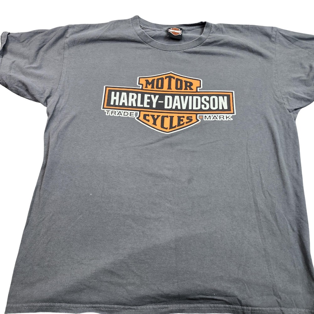 Harley-Davidson Shirt Mens XL Gray Wisconsin Oconomowoc Motorcycle Graphic Tee