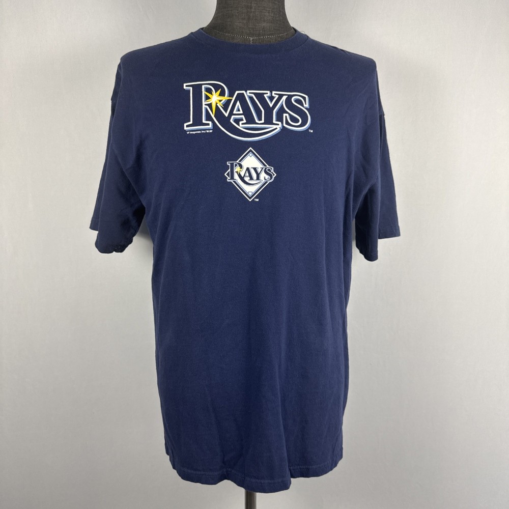 Tampa Bay Rays T Shirt Baseball Men’s Size XL Blue MLB Genuine Fan Gear Cotton