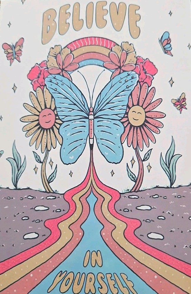 Believe in Yourself Butterfly Postcard  4