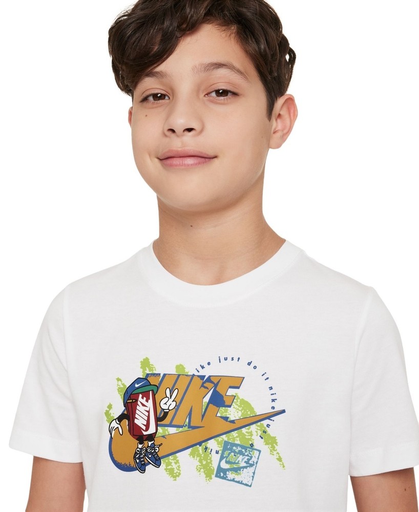 NWT M Nike Big Kids Sportswear Cotton Logo Graphic T-Shirt