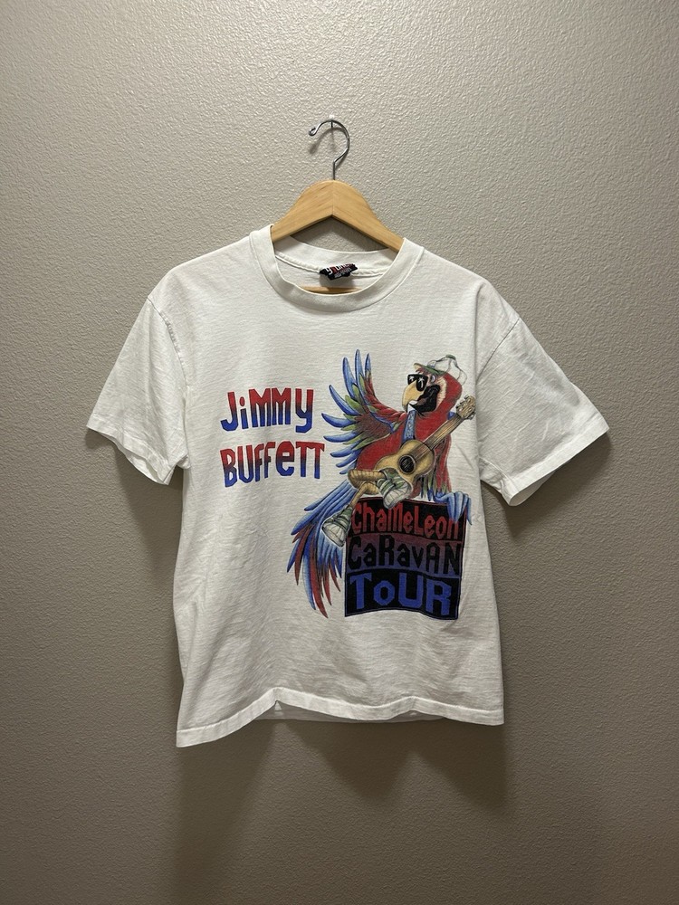 Vintage 90's Jimmy Buffet Parrot Party Double Sided T Shirt Men's Sz XL