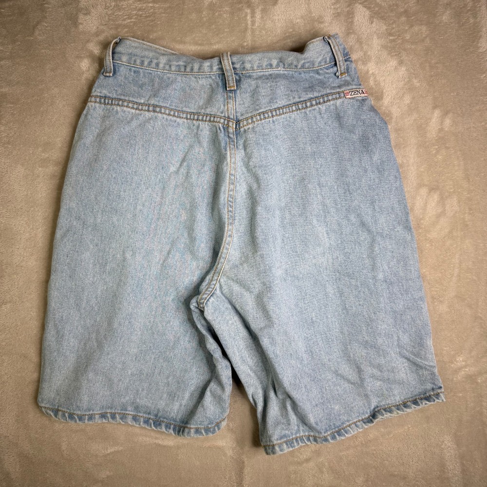 Vintage ZENA Jeans High Waisted Light Wash Jean Shorts Size 10 Missy 8in