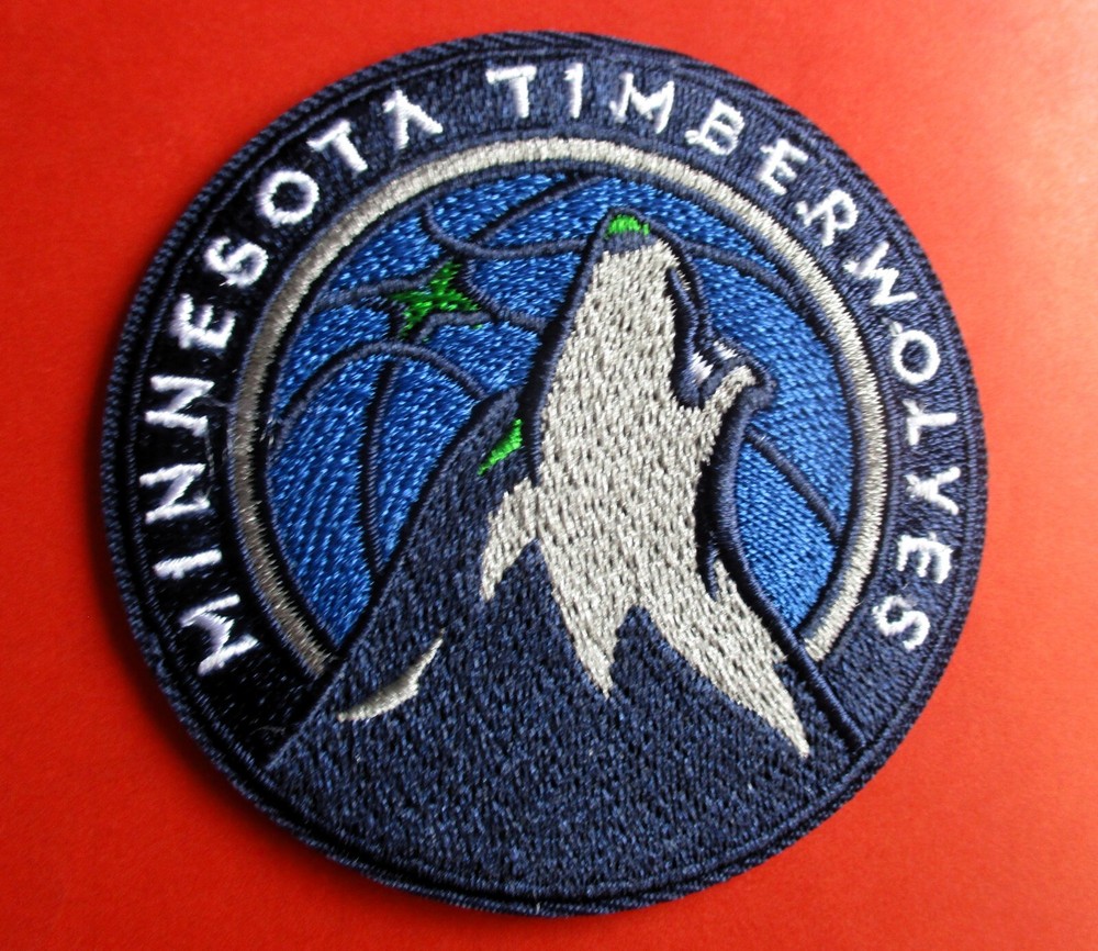 Minnesota Timberwolves NBA Basketball New Round Embroidered Iron-On Patch 2½