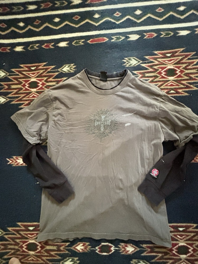 Vintage West Coast Choppers Jesse James Long Sleeve Thermal sleeve Large Y2K