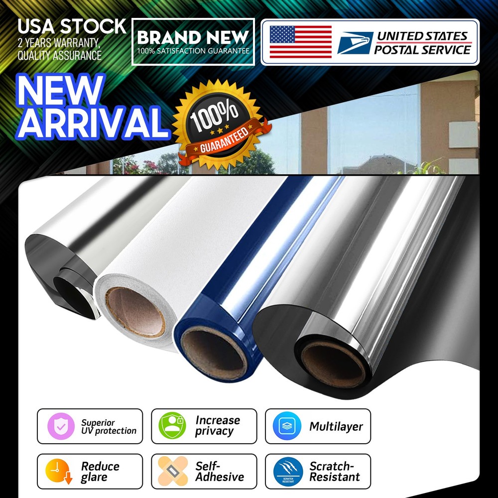 UV Protection Sunshade Window Film for Home Office and Library Windows