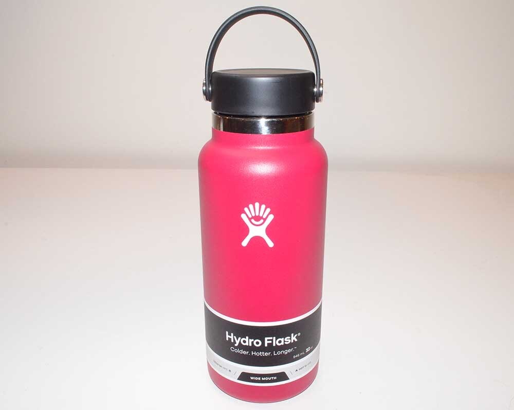 New Hydro Flask 32oz Wide-Mouth Insulated Stainless Steel Bottle - Snapper Pink