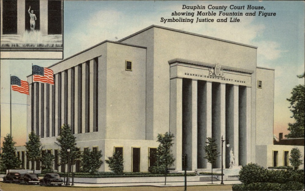 Dauphin Co Court House Harrisburg Pennsylvania ~ c1905 UDB vintage postcard