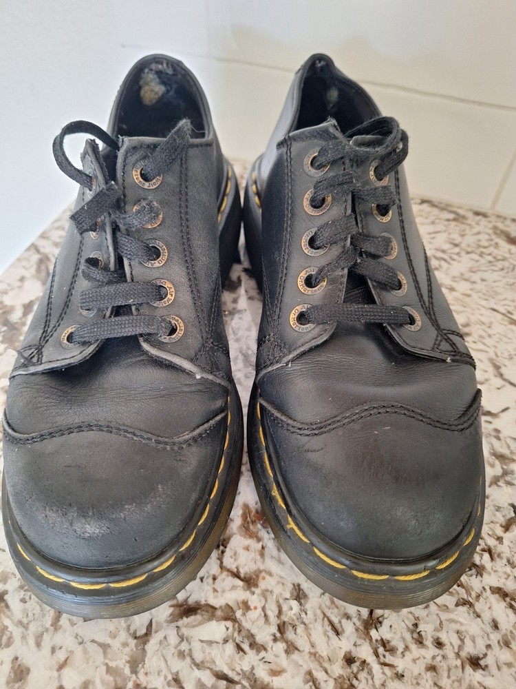 Dr Martens Dm's England Black Leather 90s Y2K Chunky Oxford 8651 Sz 6 UK/ 8 US