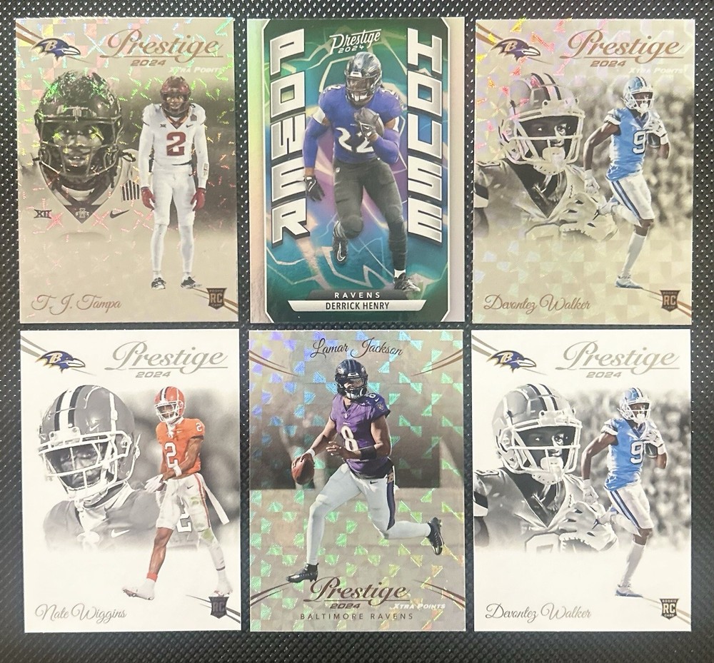 2024 Panini Prestige Football 12 Card Ravens Lot - Inserts, RC’s, Parallels