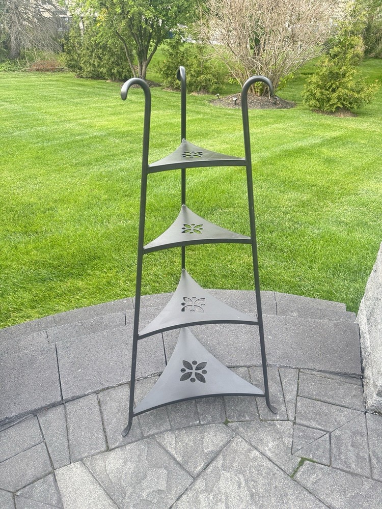 Longaberger Wrought Iron 4-Tier Corner Bowl Basket Stand - 41