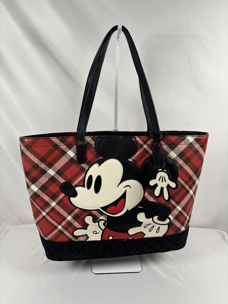 Loungefly x Disney Mickey Mouse Tartan Plaid Tote Bag Purse