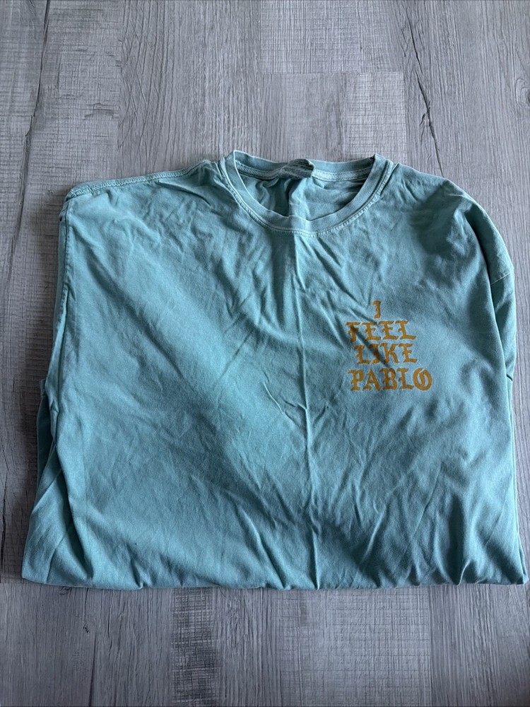Kanye West I Feel Like Pablo Shirt Mens 2XL Teal Los Angeles Yeezy 2016 Tour