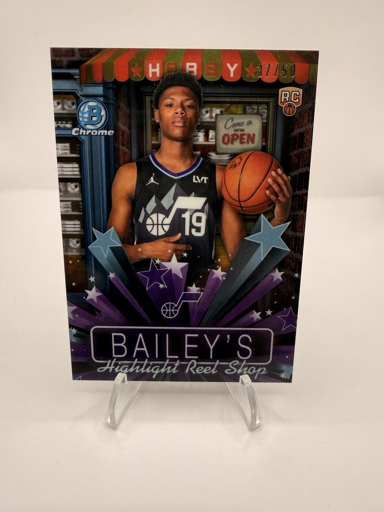 2025-26 Bowman RC- ACE BAILEY - Hobby Shop Insert 37/50 GOLD 🔥🏀🔥