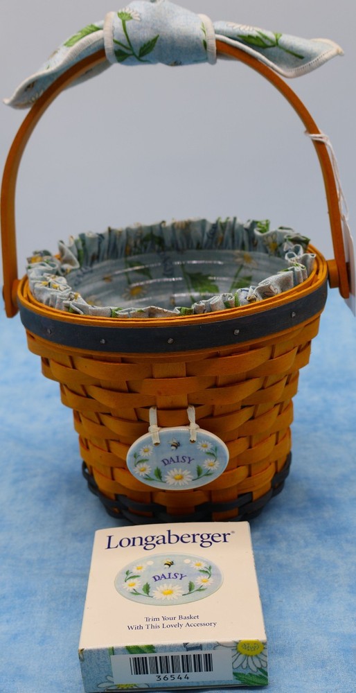 Longaberger 1999 Daisy Basket Liner Protector Tie-On Handle Tie