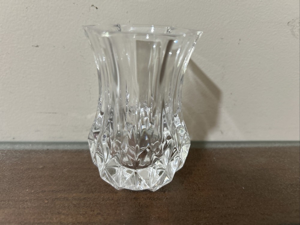Cristal D’Arques Durand  Crystal LONGCHAMP - Small VIOLET FLOWER VASE