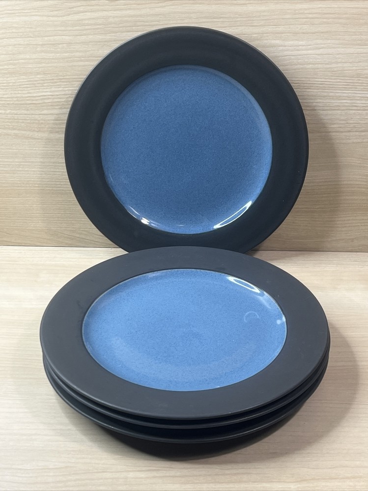 Set of 4 Epoch Collection Zoom Blue 10 7/8” Dinner Plates