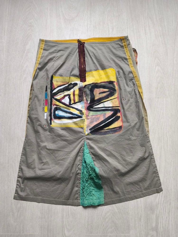 OHDD Italy Vintage Boho Art Print Skirt Avant Garde Y2K Rare Gaultier style