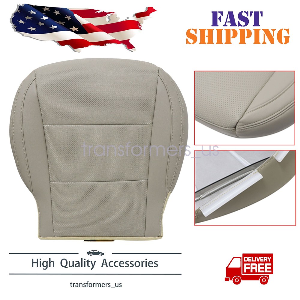 For 2012-19 Hyundai Santa Fe Passenger Perforated Leather Bottom Seat Cover Gray