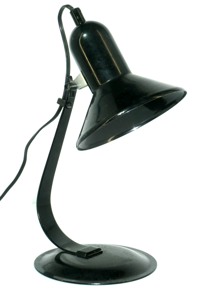Vintage MCM Lighting Post Modern Desk Lamp Black