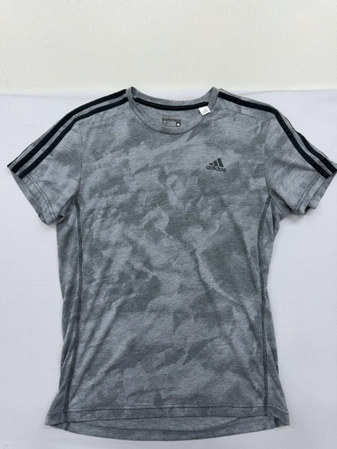 Adidas Men's Grey Camo Short Sleeve T-Shirt Crewneck Climalite