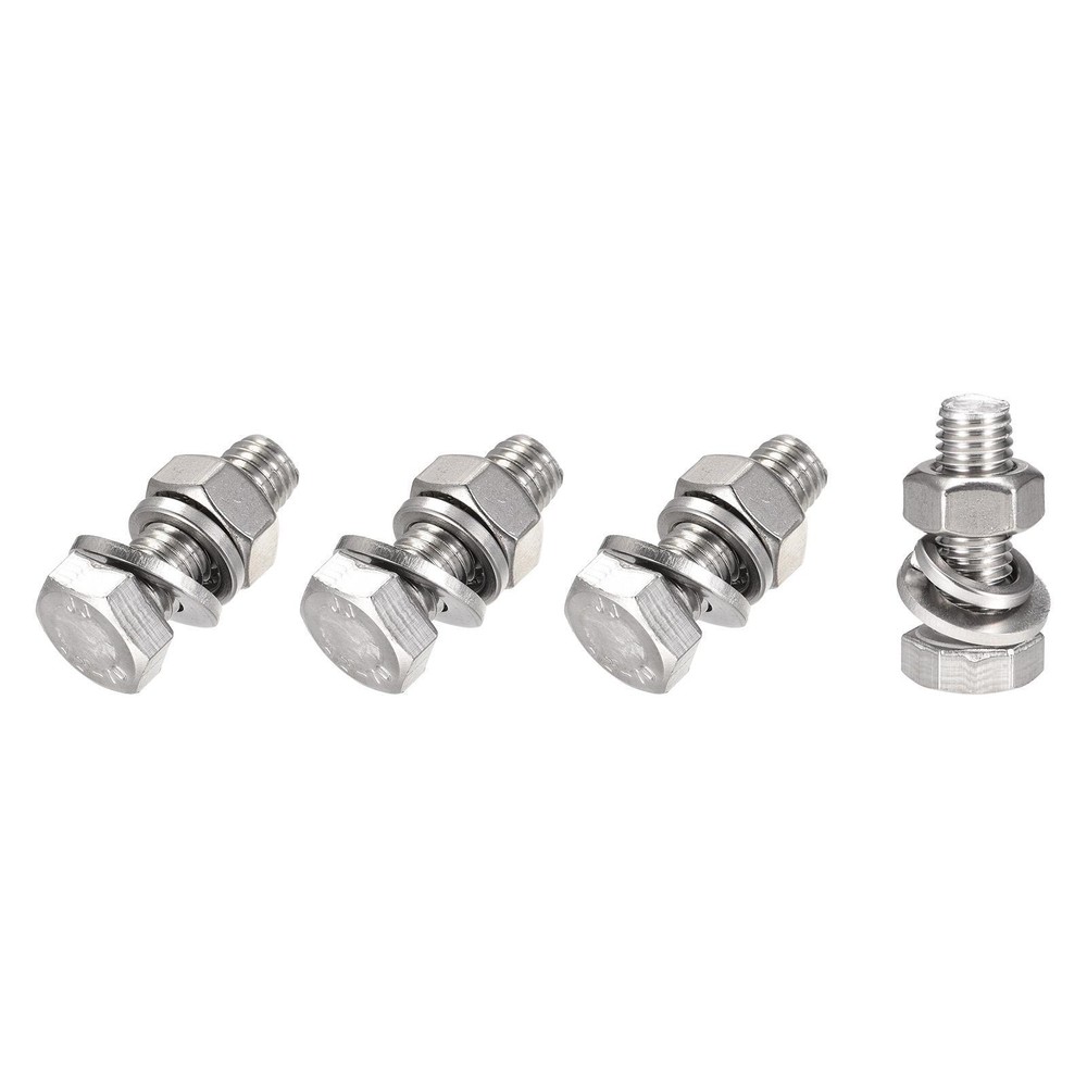 M10x30mm Hex Head Screws Bolts Nuts Washers Kit 4 Sets