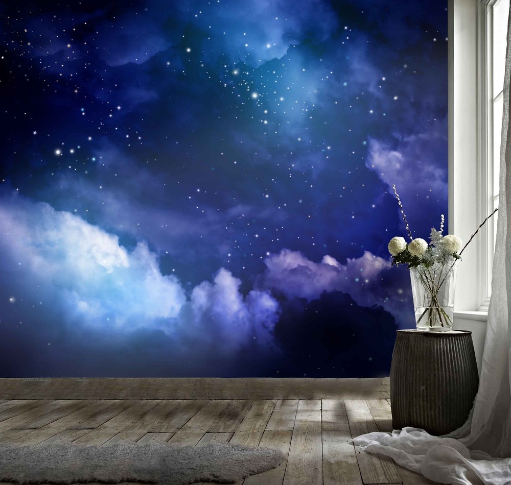 3D Starry Sky Clouds Night Scene Wall Murals Wallpaper Murals Wall Sticker