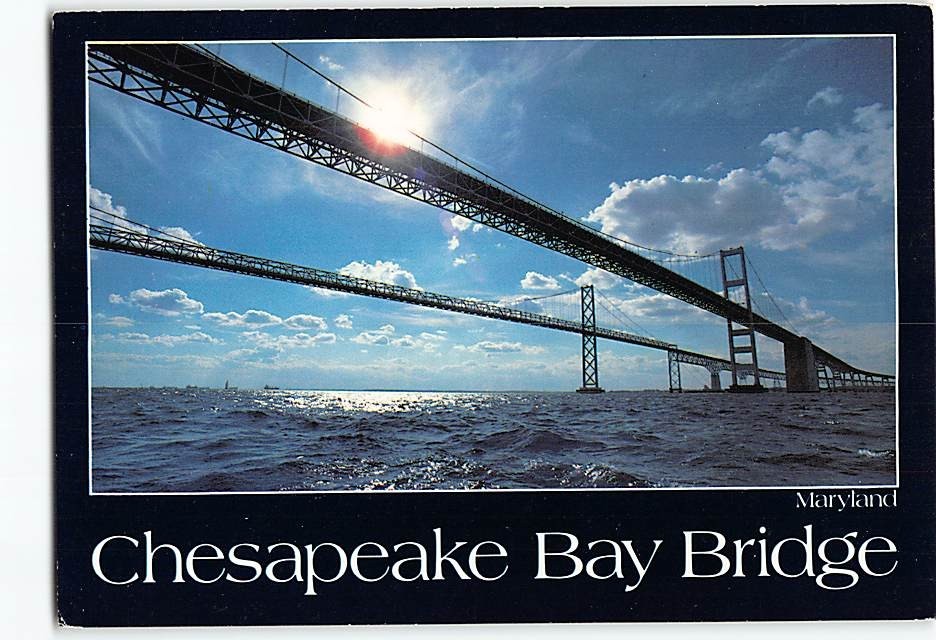 Postcard Chesapeake Bay Bridge Maryland USA