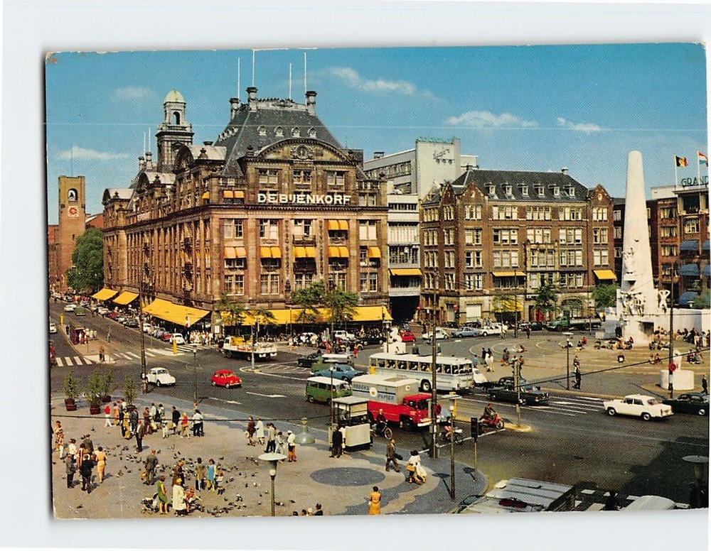 Postcard National Monument on the Dam Amsterdam Netherlands