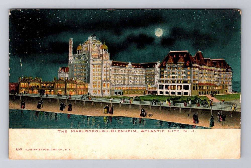 Atlantic City NJ-New Jersey, Marlbopough Blenheim, Vintage c1907 Postcard