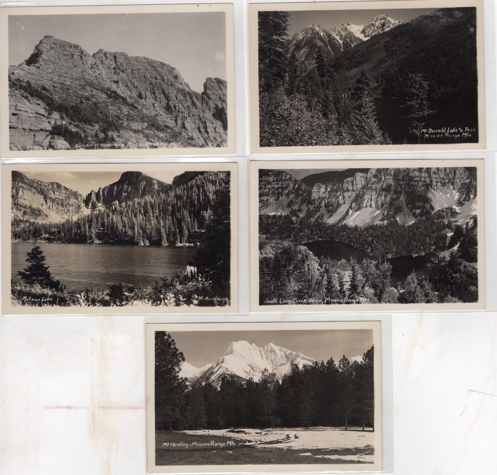 16 scenic RPPCs  Mission Mountains near St Ignatius, Montana, Ronan, Big Fork