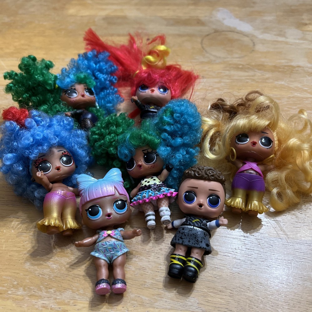 LOL OMG Surprise Dolls Lot of 7 With Outfits & Accessories
