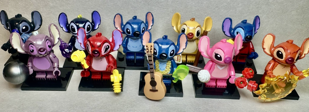 Custom Lego Lilo & Stitch Alien Friends Minifigures 10 Pack