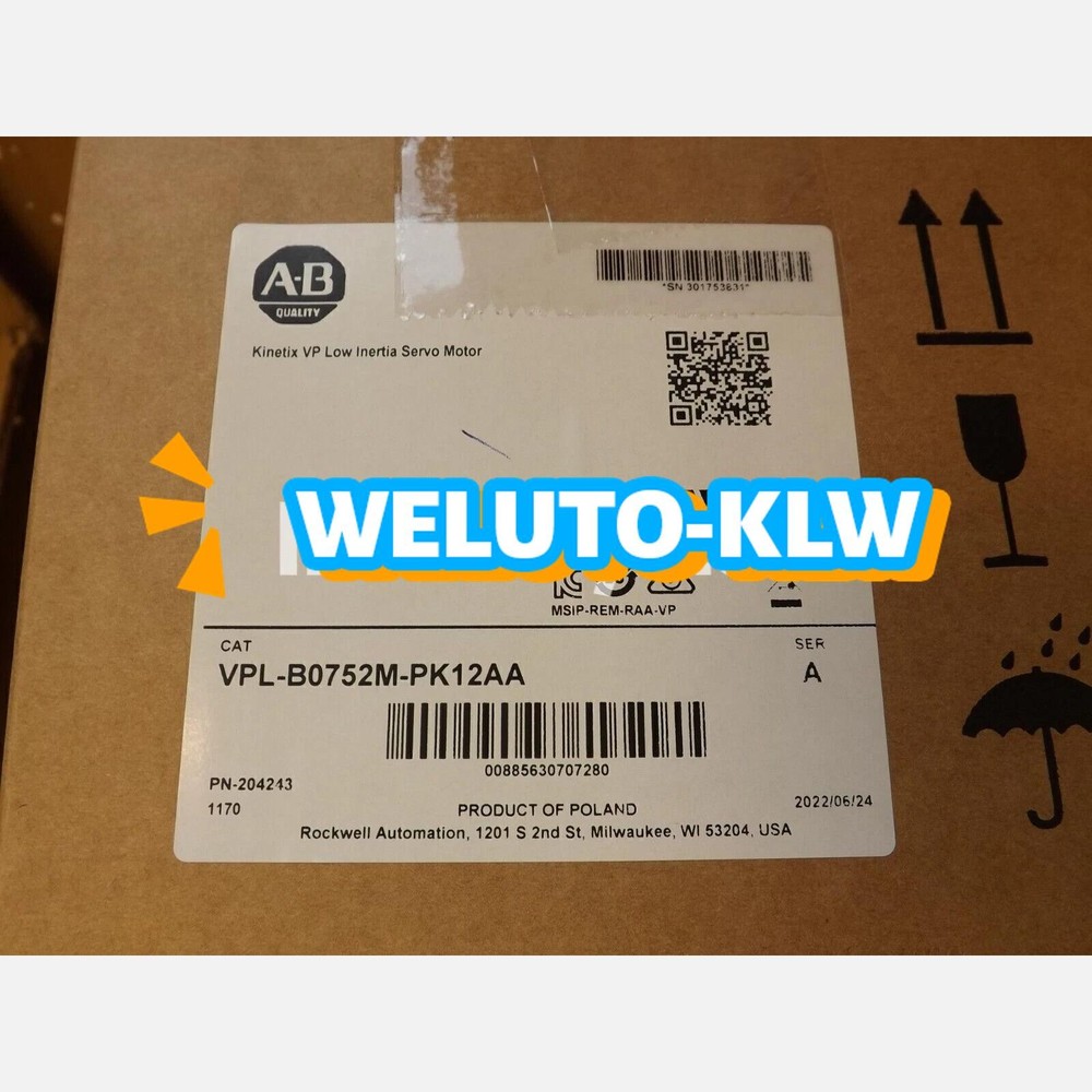 Original New   VPL-B0752M-PK12AA servo motor Free Shipping