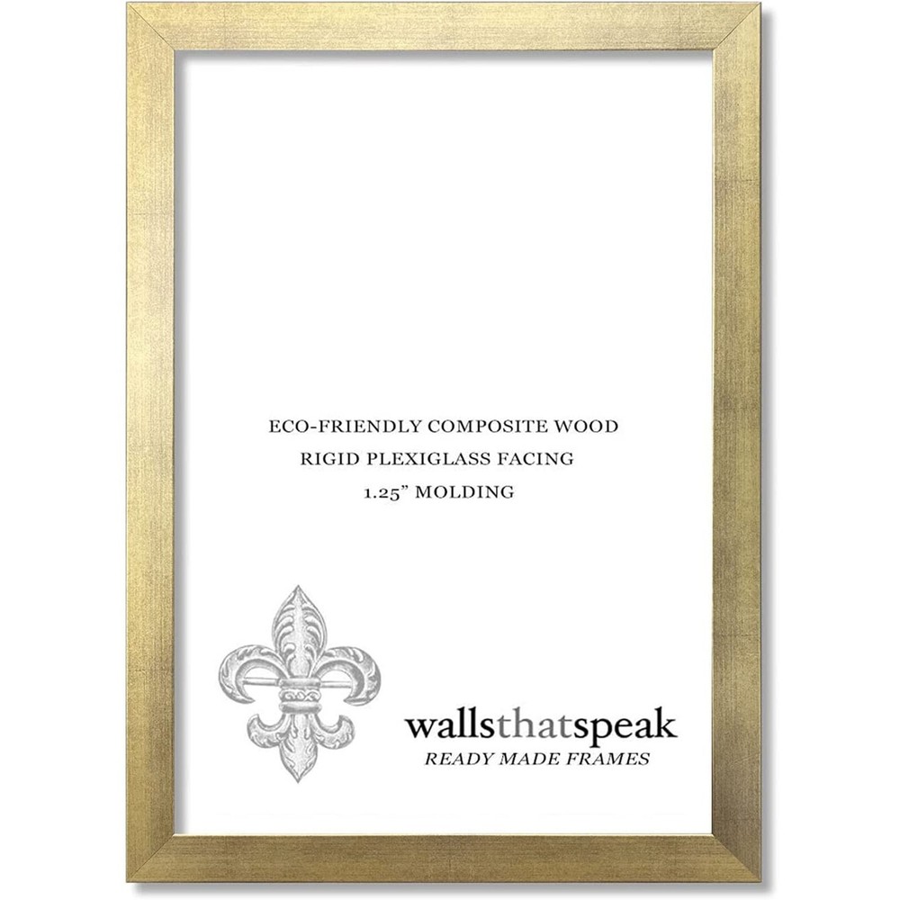 WallsThatSpeak Gold Picture Frame for Puzzles, Posters, Photos, or Artwork